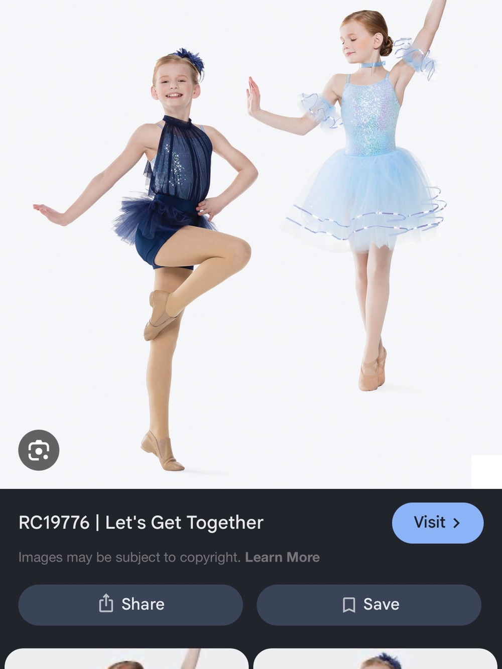 Revolution Navy and Light Blue Sequin Tutu Dance Costume Set